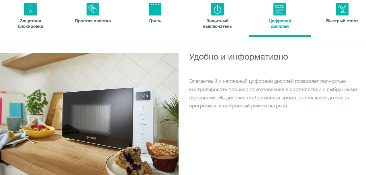 Микроволновая печь Gorenje MO23A4X белый, черный - ForteMarket Микроволновая печь Gorenje MO23A4X белый, черный купить,0