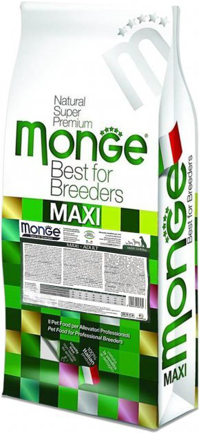 Корм Monge Maxi Adult для взрослых крупных пород 15 кг купить,NaN