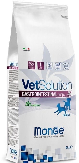 Корм Monge VetSolution Gastrointestinal Puppy для щенков при проблемах с ЖКТ 5 кг