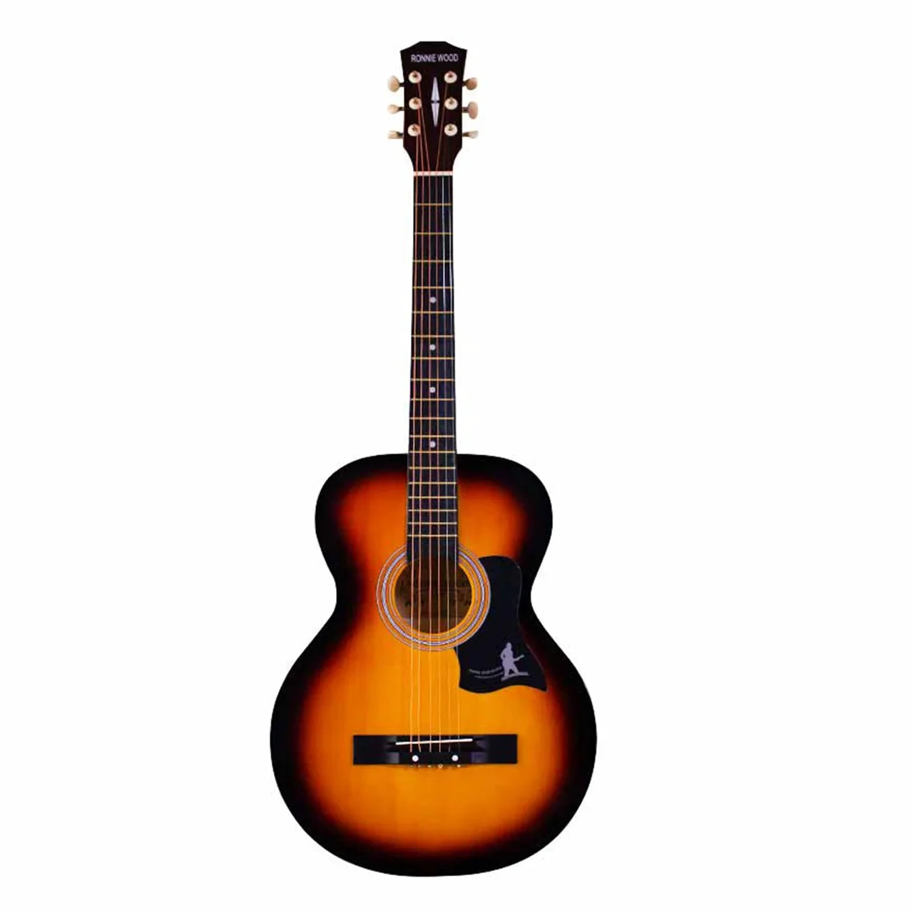 Акустическая гитара Ronnie Wood AG38-SB черно-оранжевая