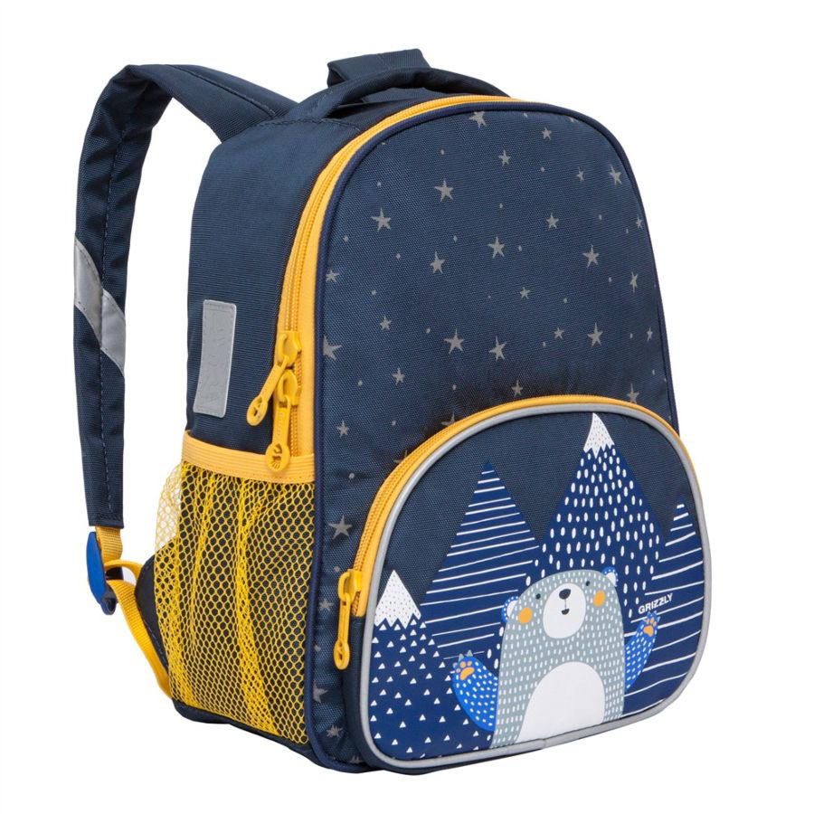 Рюкзак Grizzly Kids Мишка в горах темно-синий купить,NaN