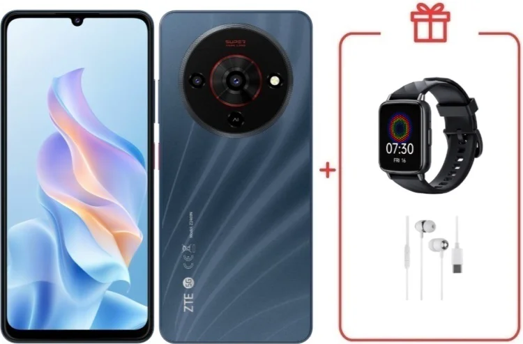 Смартфон ZTE Blade A76 5G 4/128GB черный + подарок купить,NaN