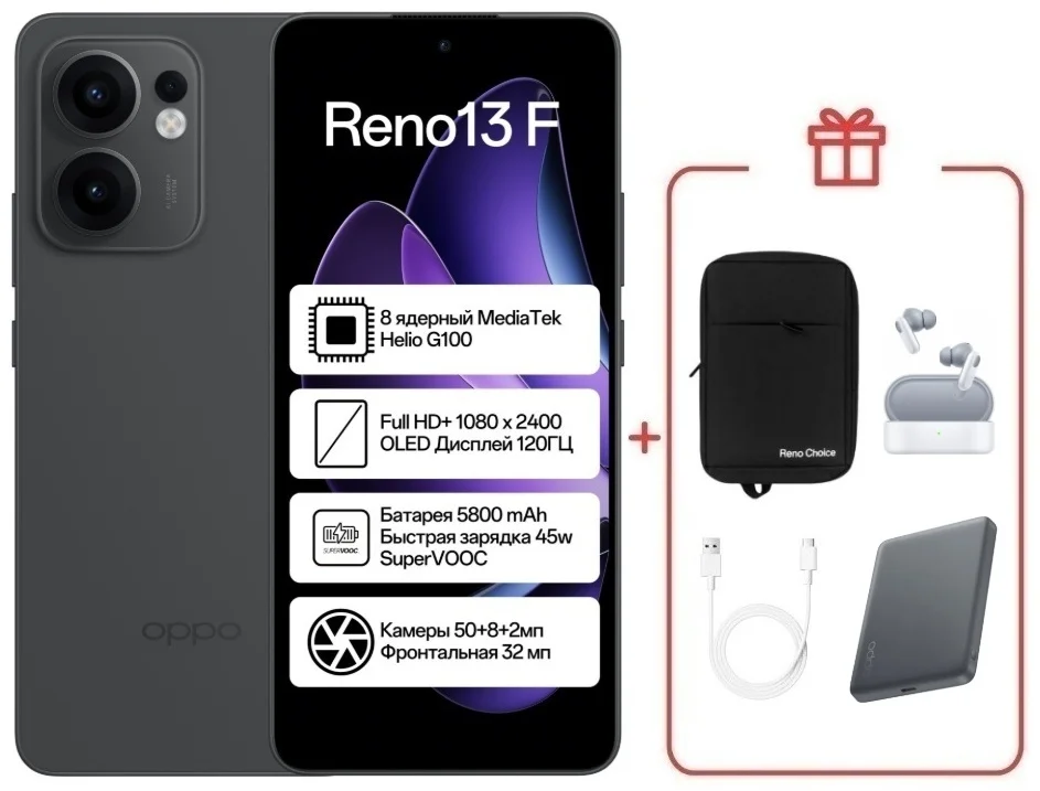 Смартфон Oppo Reno13 F 8/512 Graphite Grey + подарок купить,NaN