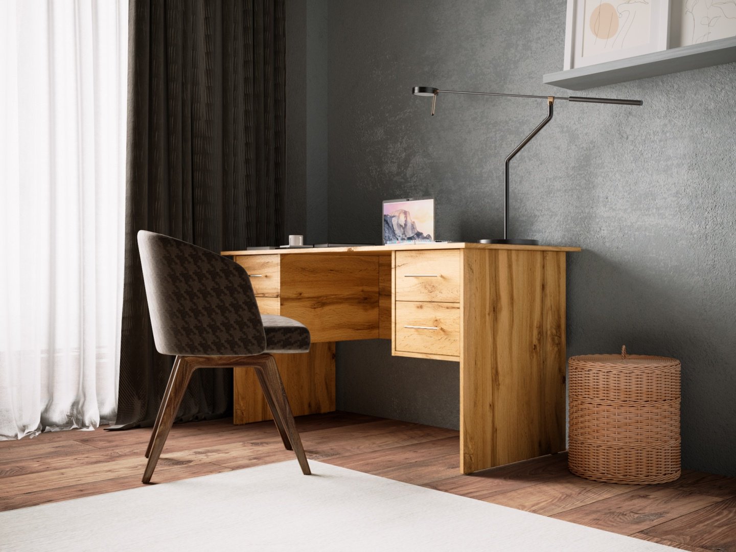 Стол письменный Мебель Азии Болашак 2, 140х65x75 см, светло-коричневый - ForteMarket Стол письменный Мебель Азии Болашак 2, 140х65x75 см, светло-коричневый купить,0