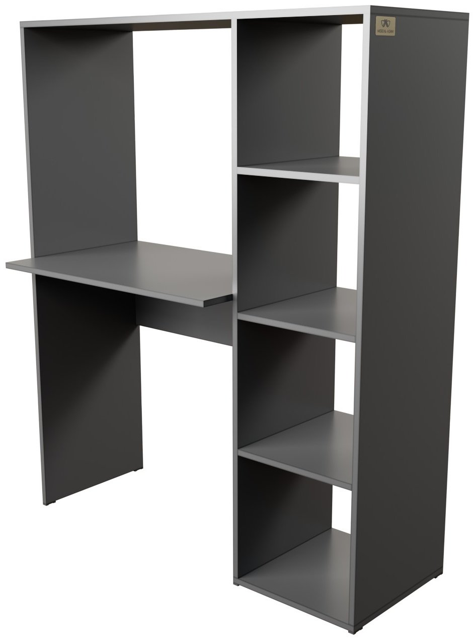 Стол компьютерный с надстройкой Мебель Азии Стоунхендж, 114х50x140 см, серый купить,0