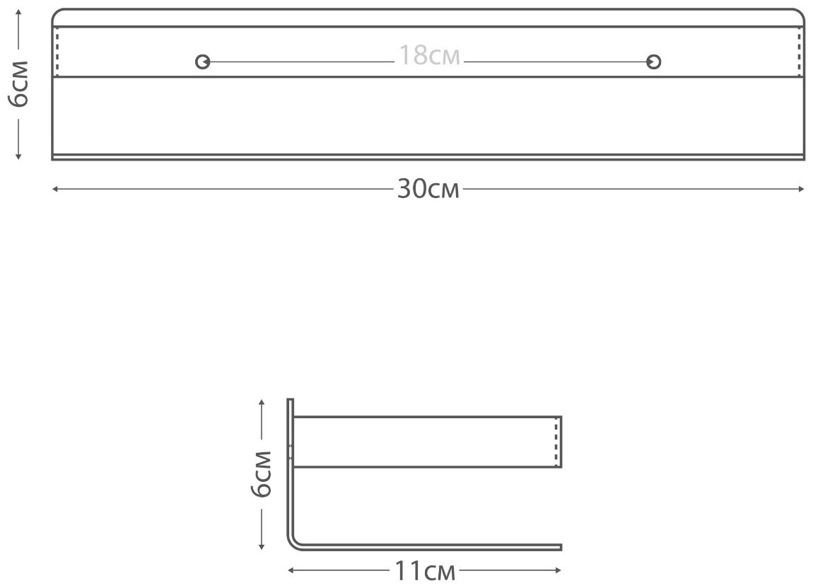 FIXSEN полка FX-31003G 1 шт, металл
