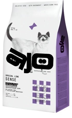 Корм AJO Special Line Sense при чувствительном пищеварении курица, оленина 10 кг