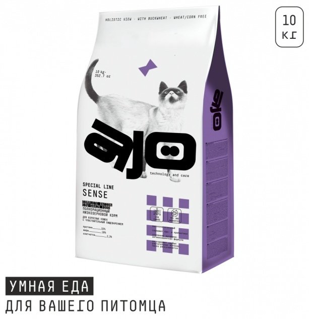 Корм AJO Special Line Sense при чувствительном пищеварении курица, оленина 10 кг купить,61510
