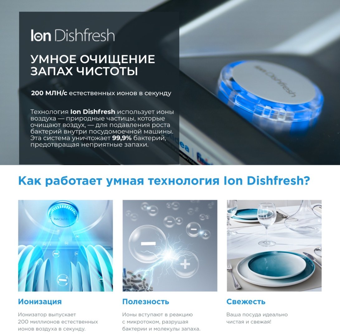 Посудомоечная машина Midea MFD45S160Si-C серый купить,0