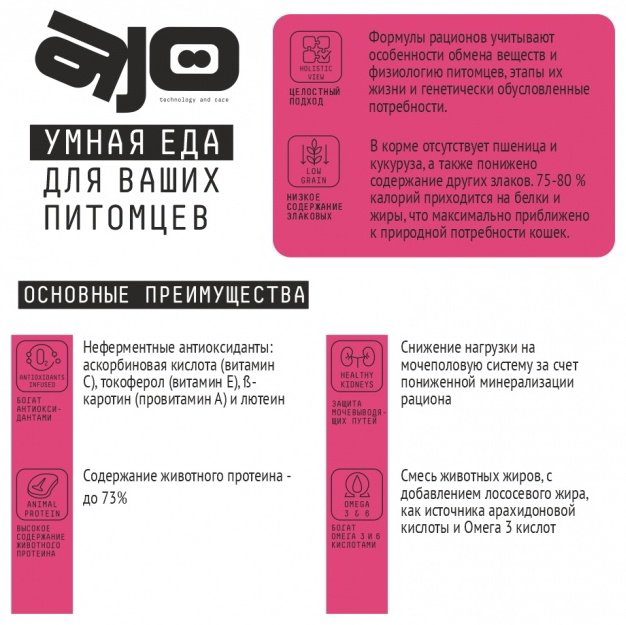 Корм AJO Special Line Skin&Hair индейка, курица, лосось 10 кг - ForteMarket Корм AJO Special Line Skin&Hair индейка, курица, лосось 10 кг купить,61510