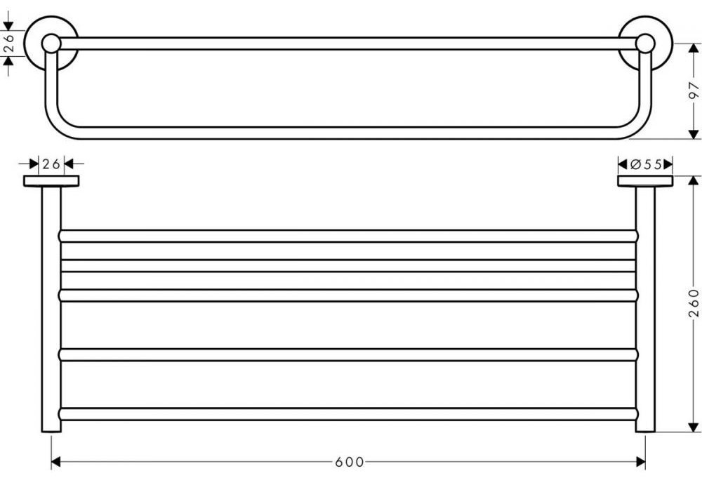 HansGrohe полка 41720000 1 шт, металл