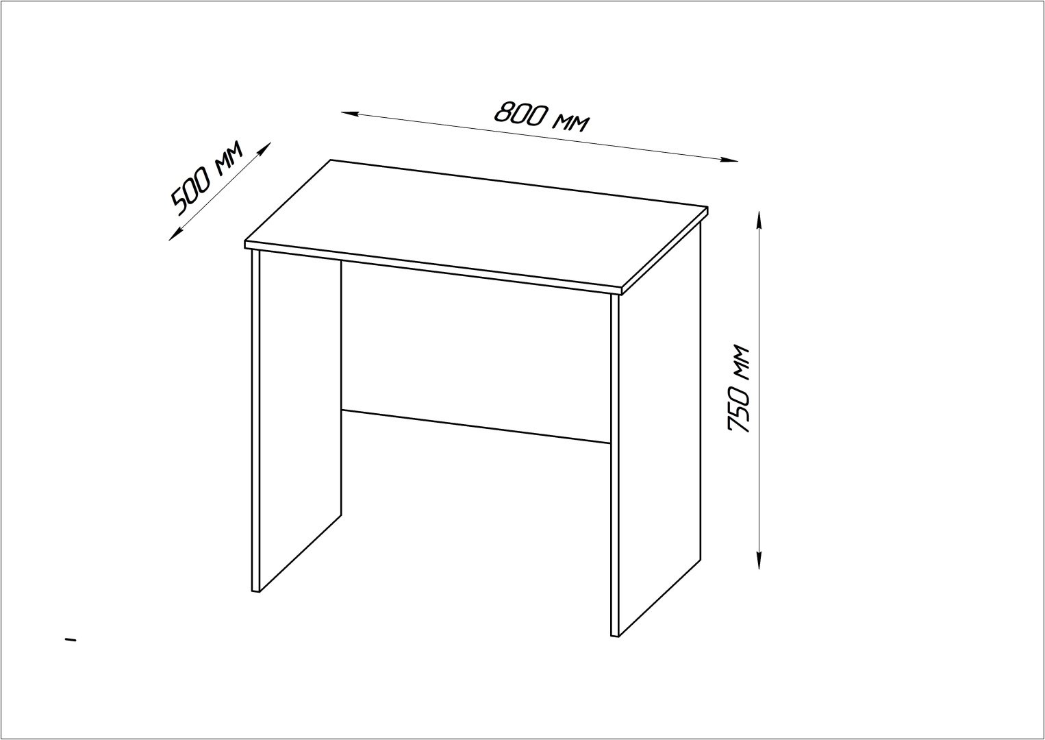 Стол письменный VMG Кастор, 80х50x75 см, белый купить,0