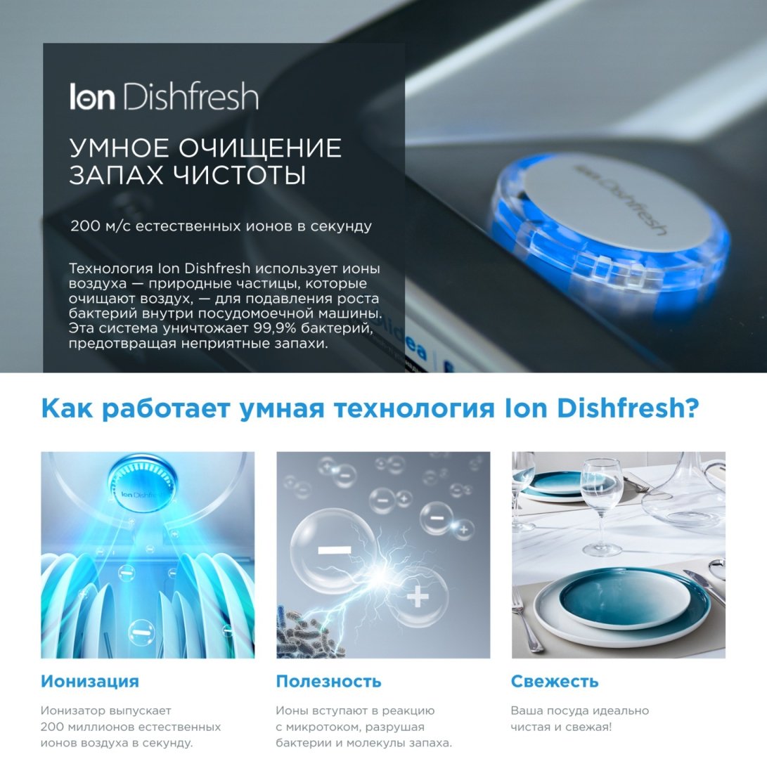 Посудомоечная машина Midea MFD60S160Wi-C белый купить,0
