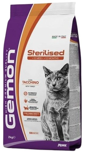 Корм Gemon Sterilised для стерилизованных индейка 2 кг купить,NaN