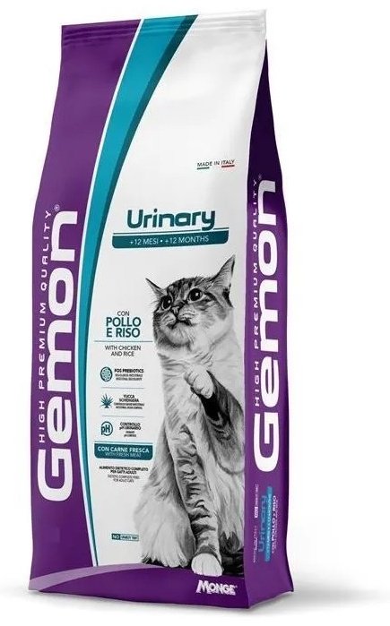 Корм Gemon Urinary при проблемах с МКБ курица, рис 2 кг