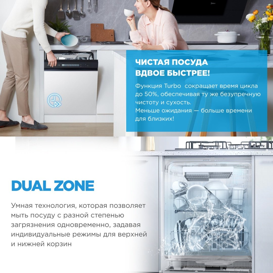 Посудомоечная машина Midea MFD60S350Si-C серый - ForteMarket Посудомоечная машина Midea MFD60S350Si-C серый купить,0