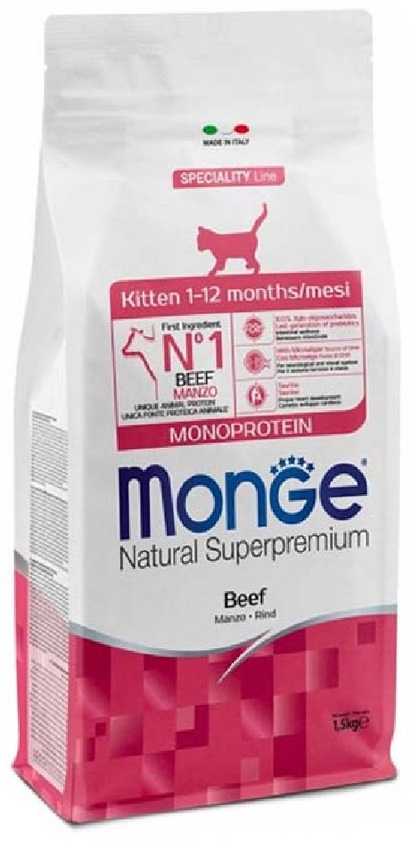 Корм Monge Kitten для котят говядина 1.5 кг