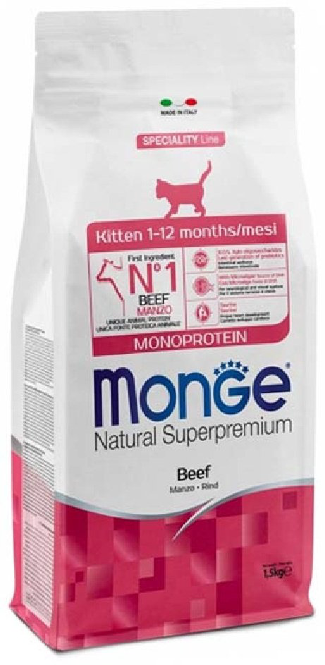 Корм Monge Kitten для котят говядина 1.5 кг купить,NaN