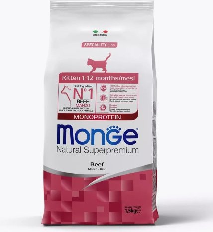 Корм Monge Kitten для котят говядина 1.5 кг - ForteMarket Корм Monge Kitten для котят говядина 1.5 кг купить,0