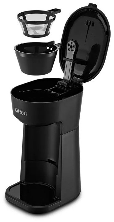 Кофеварка Kitfort KT-7186 черный - ForteMarket Кофеварка Kitfort KT-7186 черный купить,12490