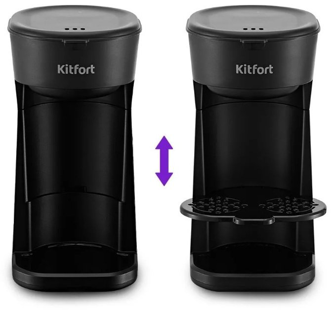 Кофеварка Kitfort KT-7186 черный - ForteMarket Кофеварка Kitfort KT-7186 черный купить,12490