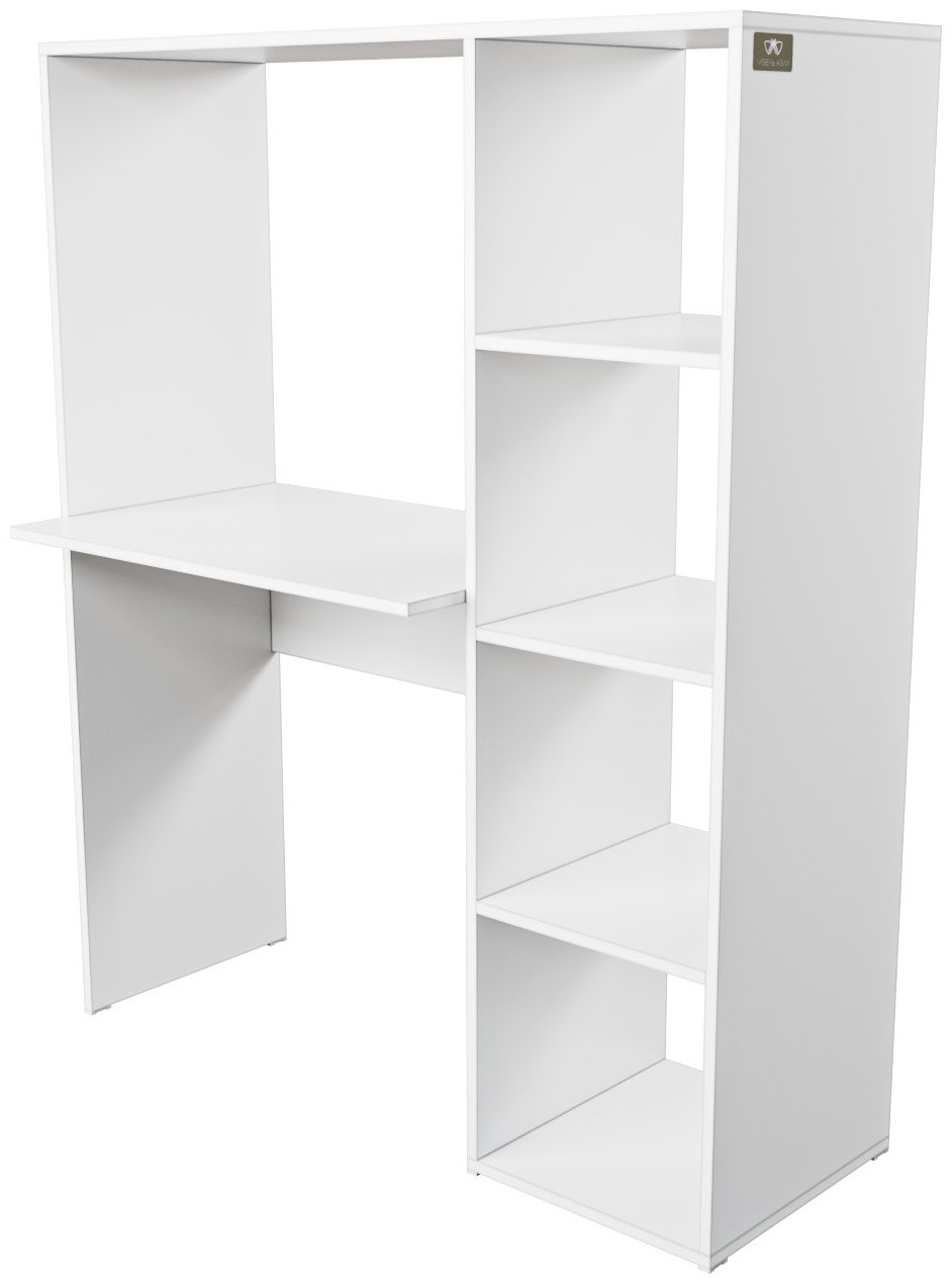 Стол компьютерный с надстройкой Мебель Азии Стоунхендж, 114х50x140 см, белый - ForteMarket Стол компьютерный с надстройкой Мебель Азии Стоунхендж, 114х50x140 см, белый купить,35990