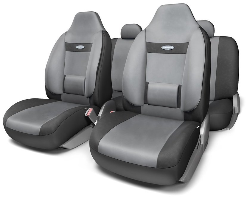 AUTOPROFI чехлы универсальные Comfort COM-1105H BK/D.GY черный-серый