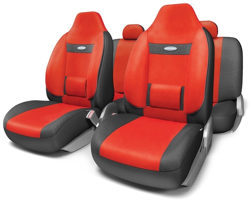 AUTOPROFI чехлы универсальные COM-1105H BK/RD черный-красный