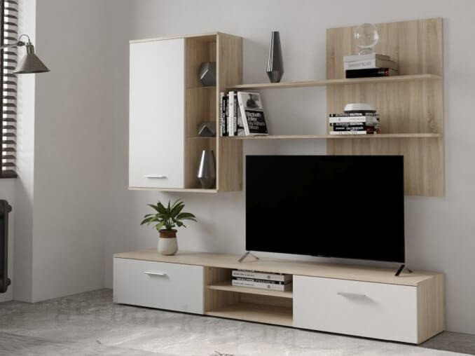 Стенка Involux 009-01 Кватро 200х190х40.5 см, белый, бежевый купить,NaN