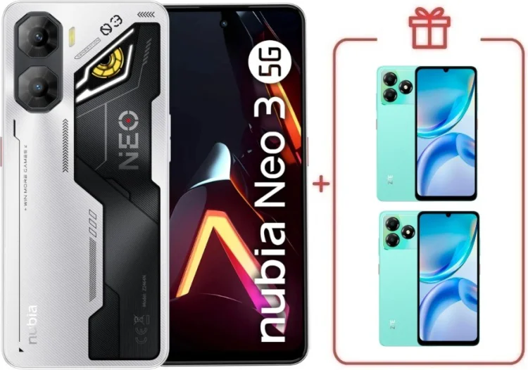 Смартфон ZTE Nubia Neo 3 5G 8/256GB серебристый + подарок  купить,NaN