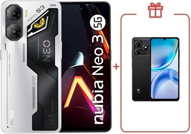 Смартфон ZTE Nubia Neo 3 5G 8/256GB серебристый + подарок  купить,NaN
