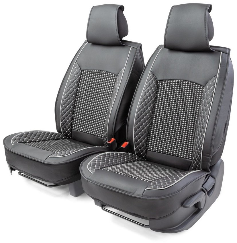 Car Performance Накидка на сиденье CUS-2102 BK/GY черный-серый