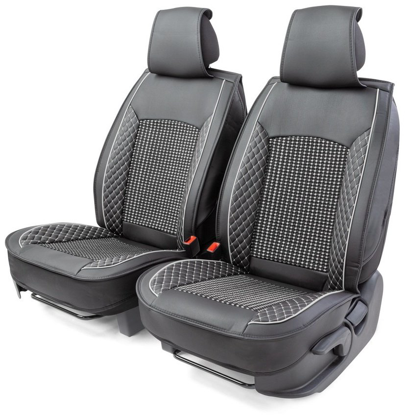 Car Performance Накидка на сиденье CUS-2102 BK/GY черный-серый