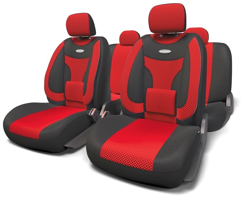 AUTOPROFI чехлы универсальные Extra Comfort ECO-1105 BK/RD черный-красный