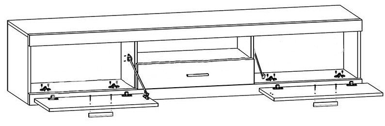 Стенка BRW Кетлин 255x40x190см белый купить,NaN