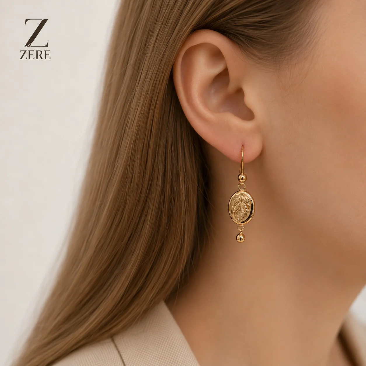 Серьги Zere ZR260504 красное золото 3.8гр  купить,316000