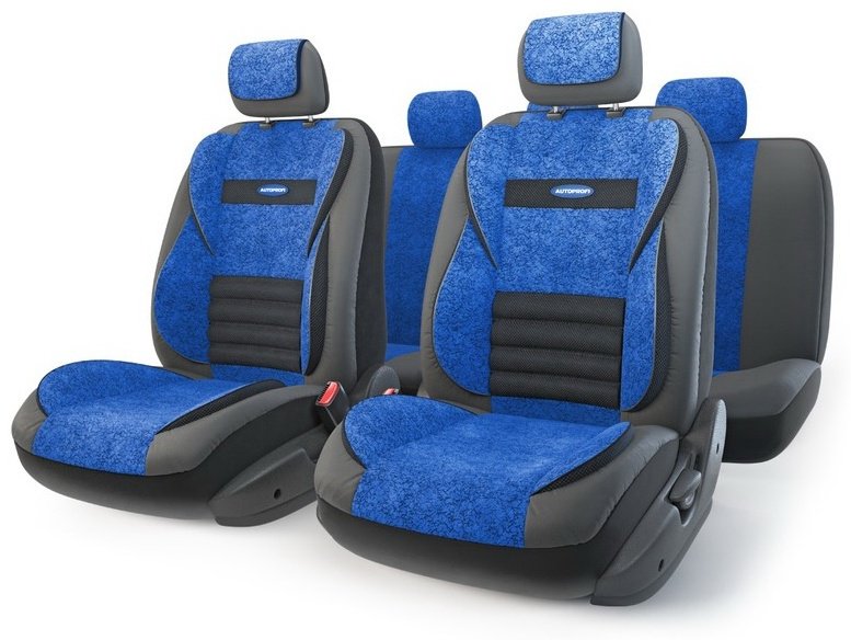 AUTOPROFI чехлы универсальные Multi Comfort MLT-1105GV BK/BL черный, синий