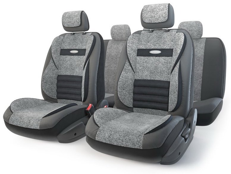 AUTOPROFI чехлы универсальные Multi Comfort MLT-1105GV BK/D.GY черный, серый