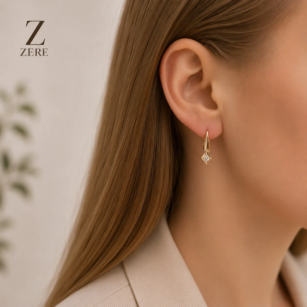 Серьги Zere ZR260506 красное золото 1.85 гр купить,154875