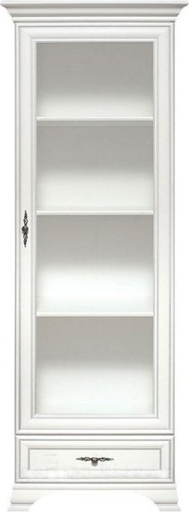 Шкаф-витрина Гербор Кентуки REG1W1S 69.5x44x210см белый купить,NaN