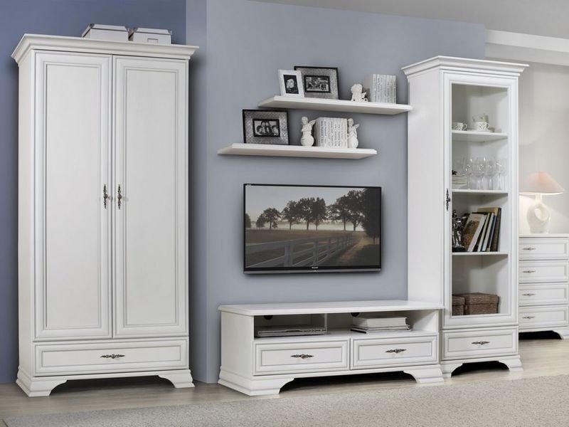 Шкаф-витрина Гербор Кентуки REG1W1S 69.5x44x210см белый купить,NaN