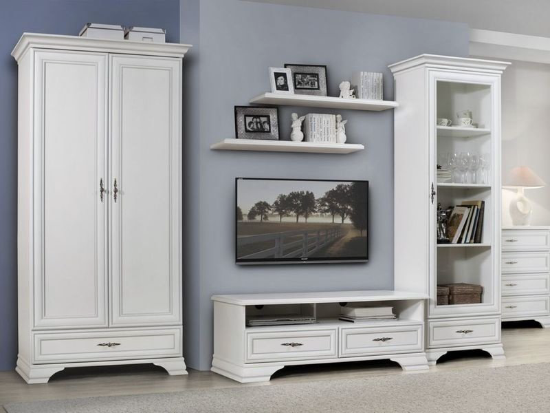 Шкаф-витрина Гербор Кентуки REG1W1S 69.5x44x210см белый купить,NaN