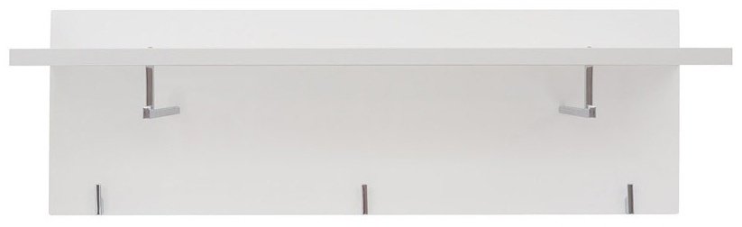 BRW Вешалка настенная ДСП, 92x30 см, Флеймс PAN/3/9 Белый Глянец 