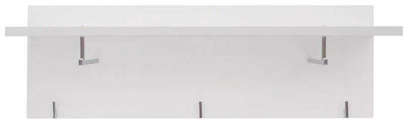 BRW Вешалка настенная ДСП, 92x30 см, Флеймс PAN/3/9 Белый Глянец  купить,NaN