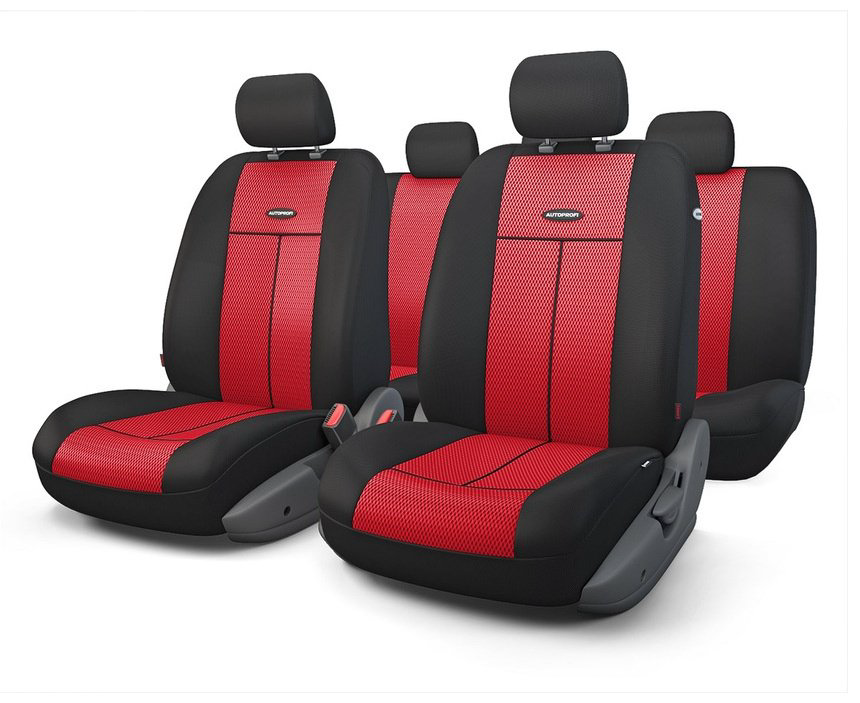 AUTOPROFI чехлы универсальные TT-902M BK/RD черный,красный