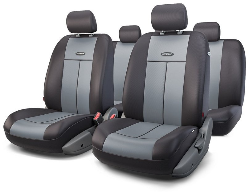 AUTOPROFI чехлы универсальные TT-902P BK/D.GY черный, т.серый