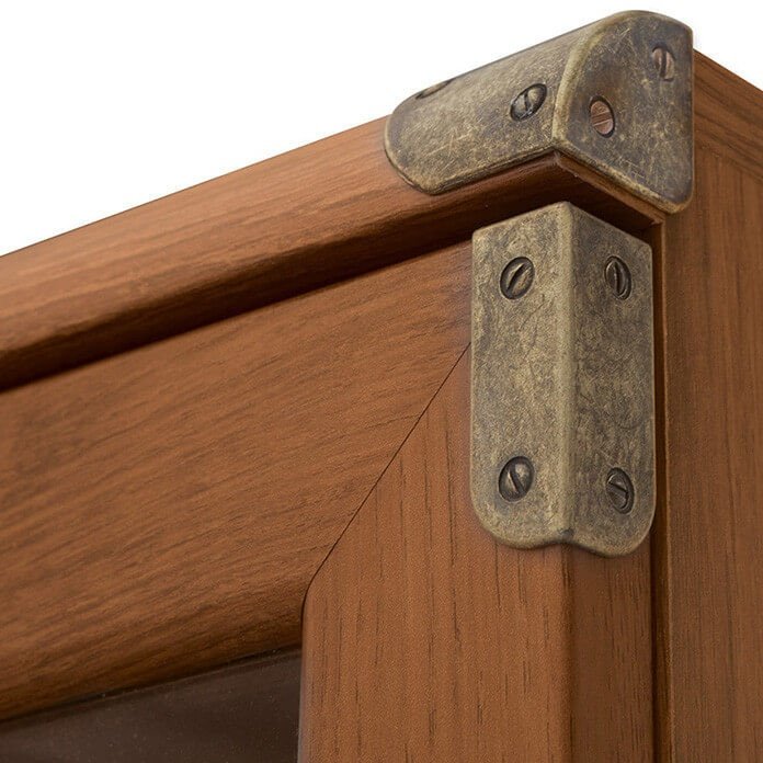Шкаф-витрина Гербор Индиана JWIT 2D2S 80x40x195.5см коричневый купить,NaN