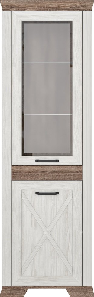 Шкаф-витрина BRW Брест Марсель REG1W1DP 210.5х66.5х45.5см белый купить,NaN