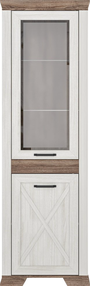 Шкаф-витрина BRW Брест Марсель REG1W1DP 210.5х66.5х45.5см белый купить,NaN