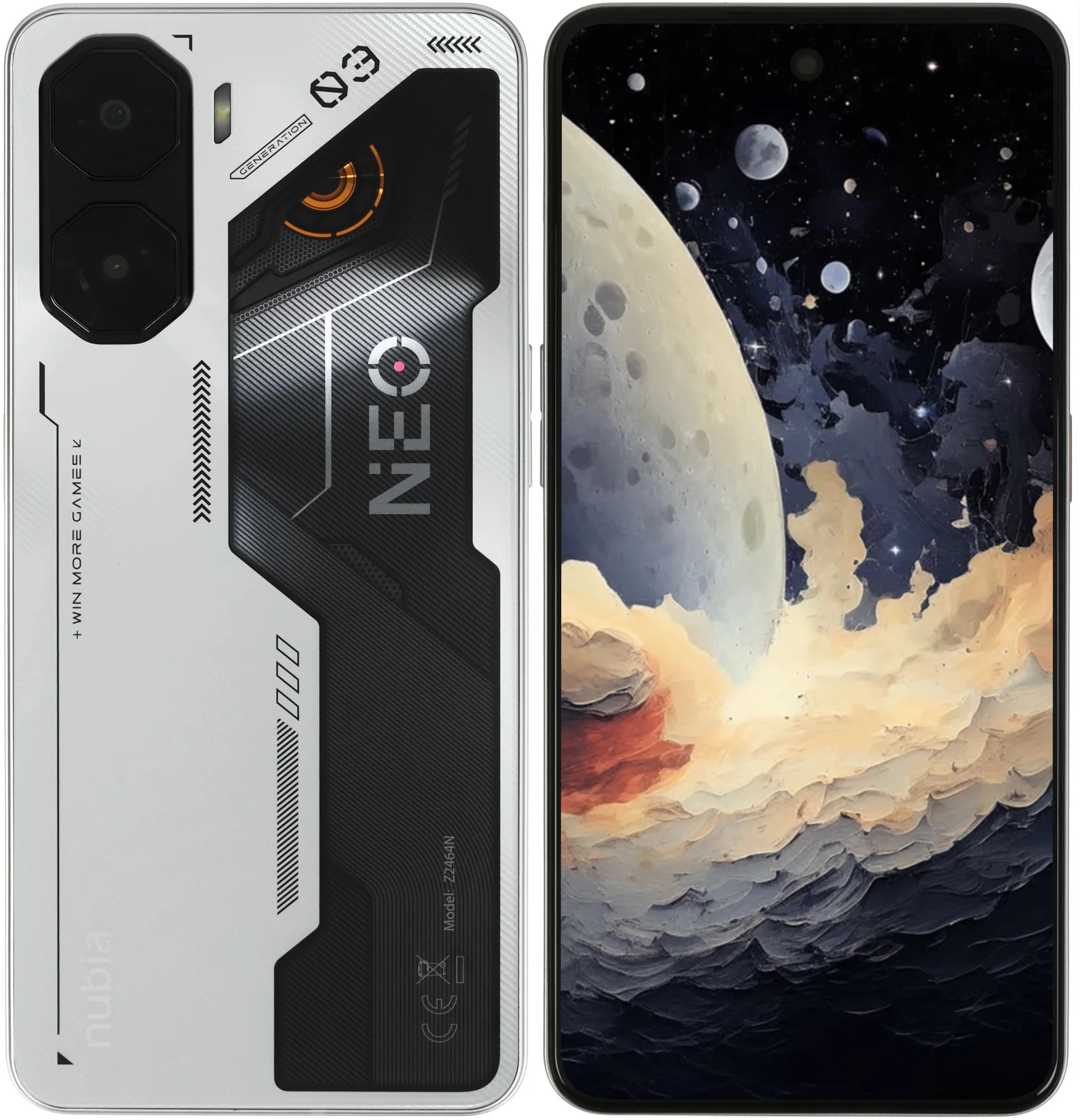 Смартфон ZTE Nubia Neo 3 5G 8/256GB серебристый + подарок купить,NaN